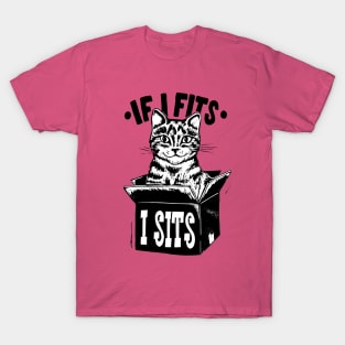 If I fits I sits cat T-Shirt